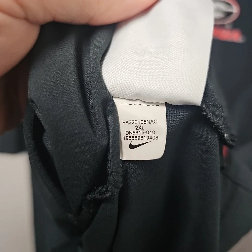 Nike Georgia Bulldogs Coaches Golf Polo Black Men's 2XL  DN5615-010 Sideline XXL